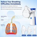 Portable Mesh Nebulizer Machine for Adults & Kids