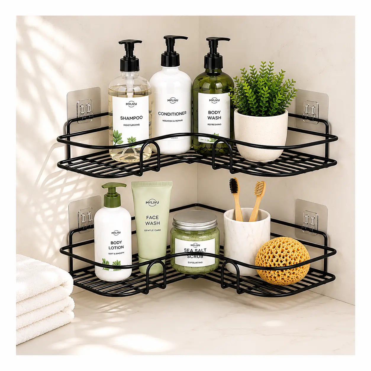MyLivu™ - Corner Bathroom Organizer